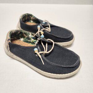 Hey Dude Womens Slide On Shoes Loafer Wendy Natural Carbon Collection Size 7 EUC